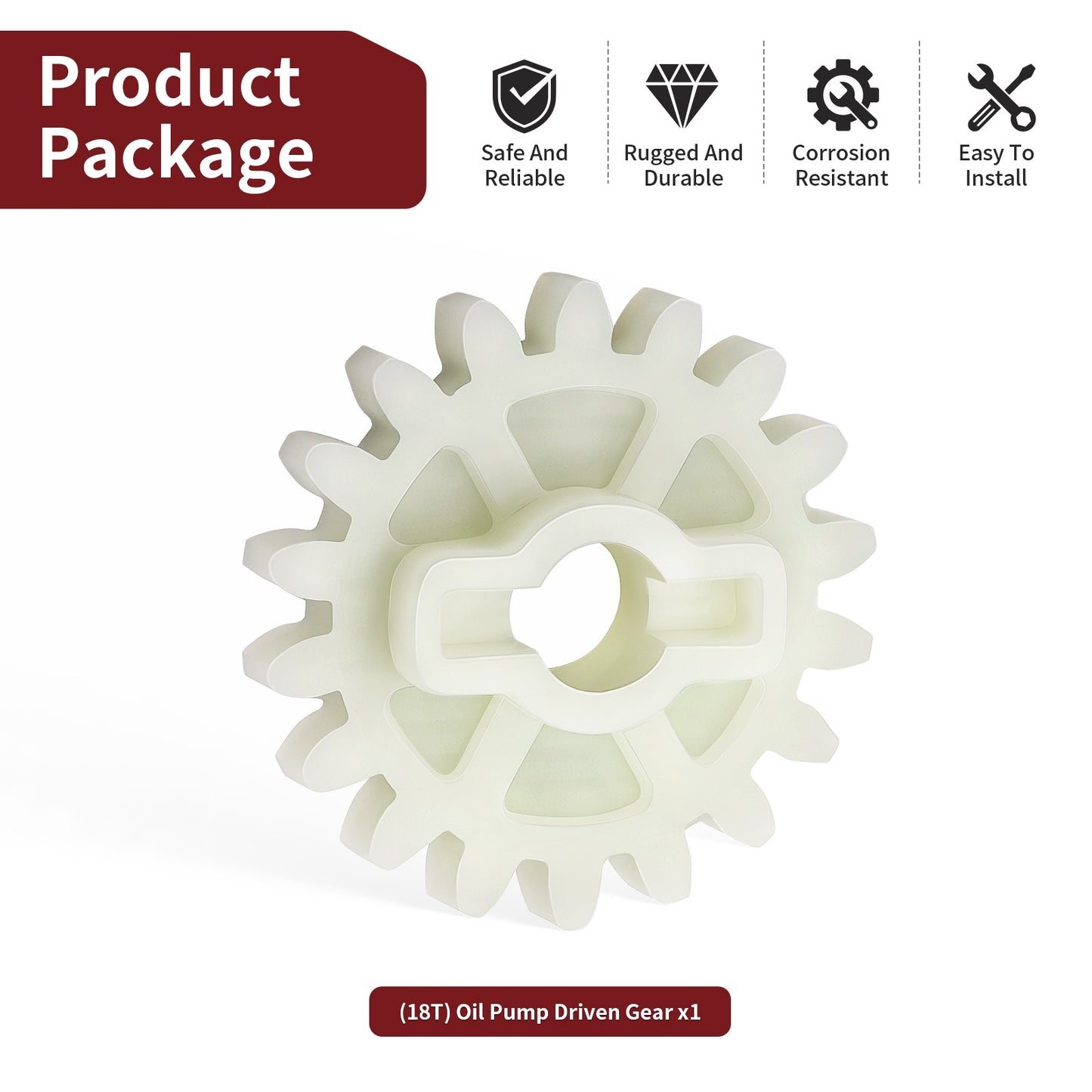 Oil Pump Driven Gear 18T for Honda CRF250R CRF250X (2004–2017)