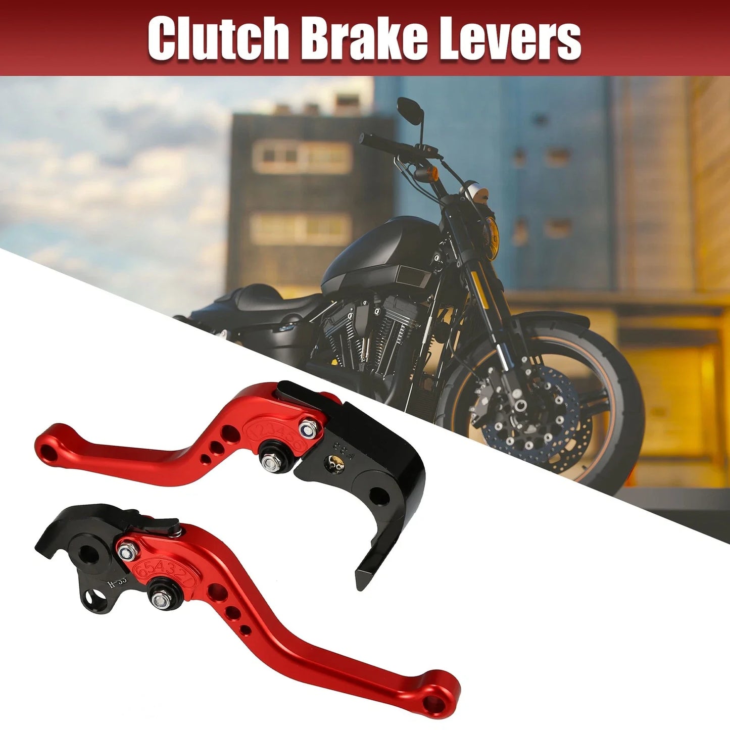 CNC 1 Pair Brake Clutch Levers for Honda CBR1000RR (2008-2023) Red