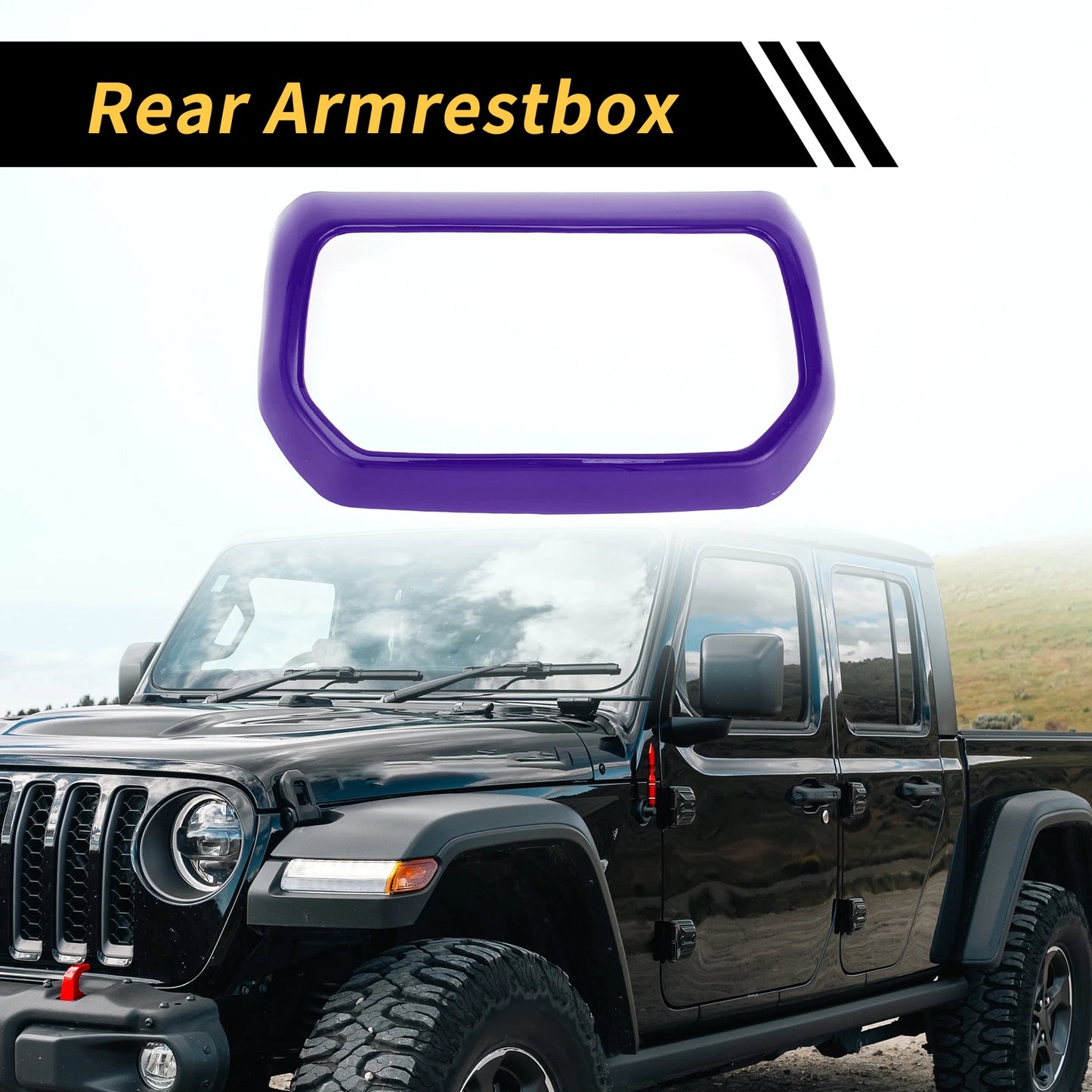 Rear Air Vent Armrest AC Outlet Panel Cover for Jeep Wrangler JL JLU (2018–2023)