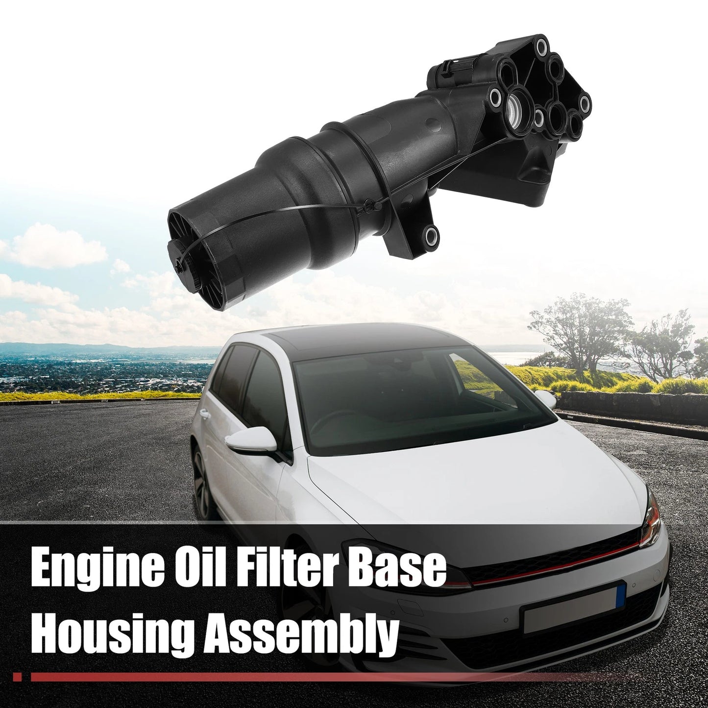 Oil Filter Base Housing Assembly 07K115397D for VW Jetta Golf Beetle (2006–2018)