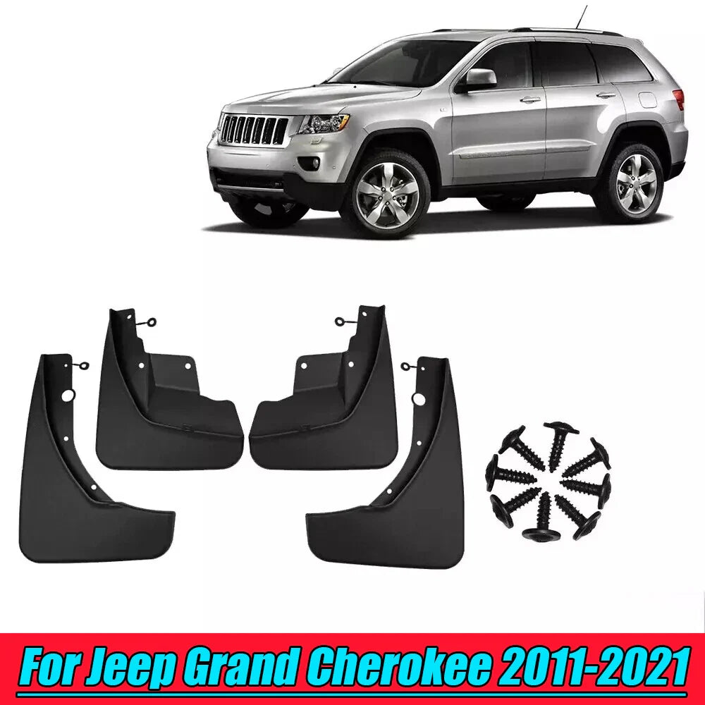 4x Front Rear Mud Flaps for Jeep Grand Cherokee (2011-2021)