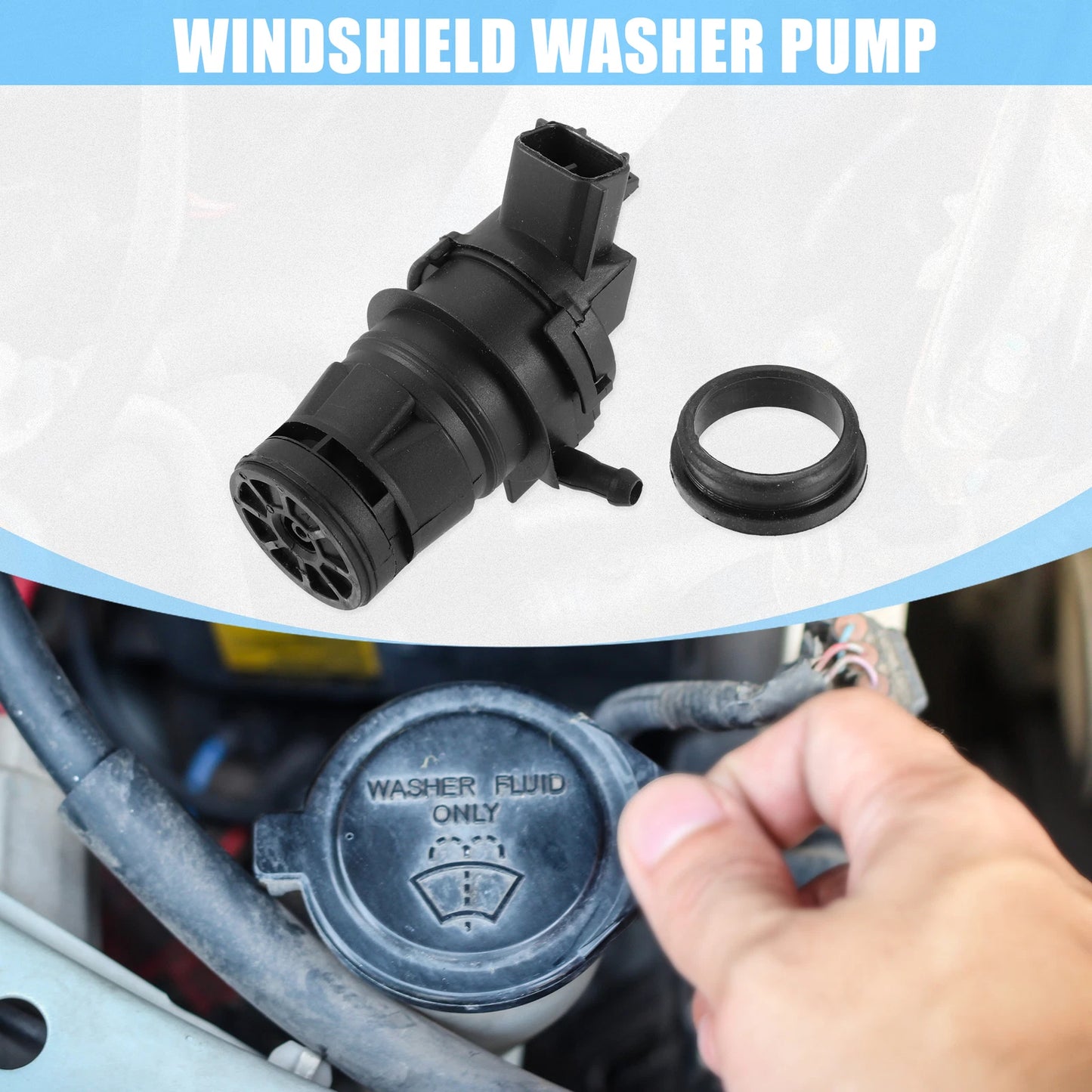 Windshield Washer Motor Pump with Grommet for Toyota 4Runner (2003–2022)