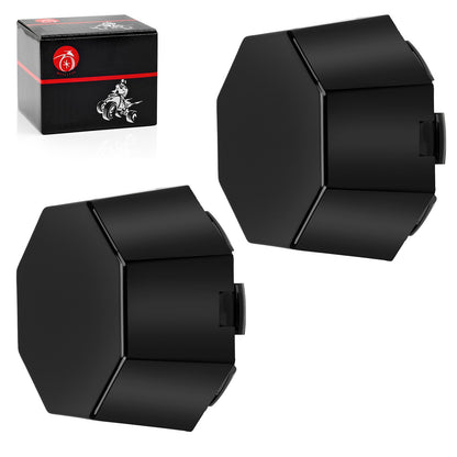 Set of 2 Black Center Wheel Hub Caps for Polaris Sportsman 570 SP (2015–2016)