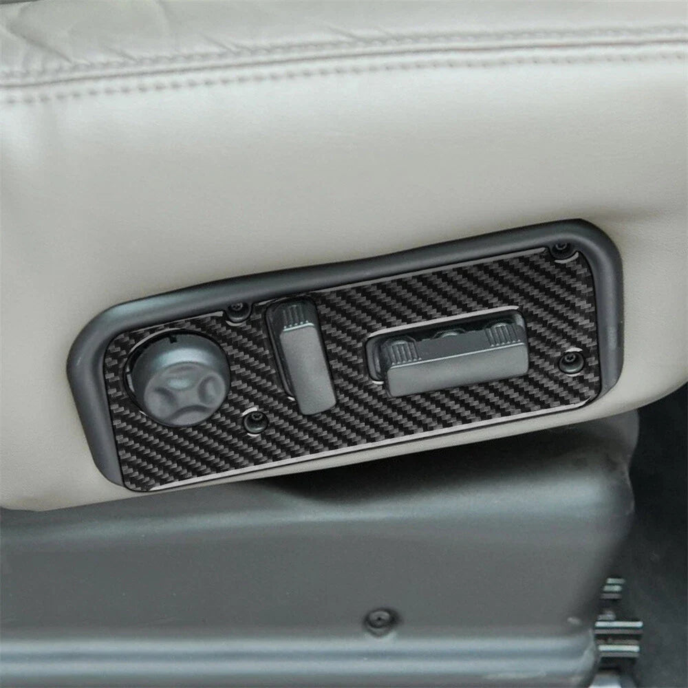 Carbon Fiber Seat Control Adjustment Button Covers for Hummer H2 (2003-2007)