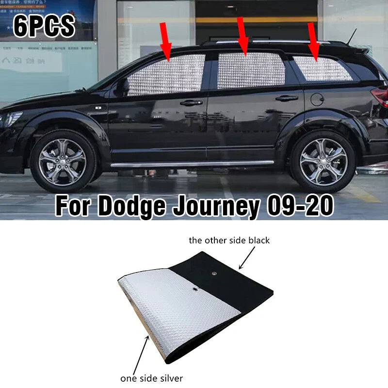 Side Window Interior Privacy Sunshade 6pcs for Dodge Journey (2009–2020)