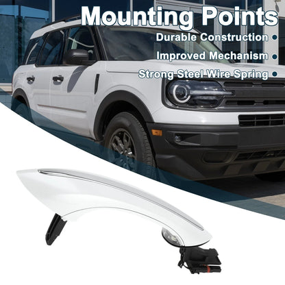 Front Right Exterior Door Handle for BMW F07 White Silver Tone