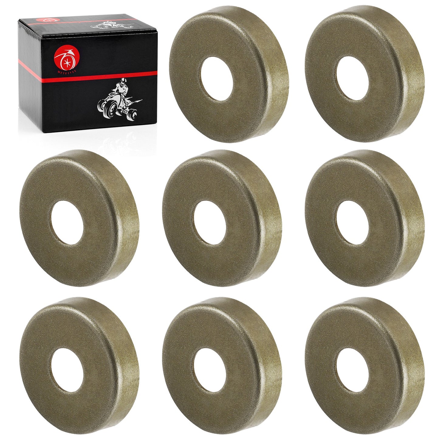 Set of 8 Front Arm Bushing Caps for Polaris Outlaw RZR Sportsman (2000–2023)