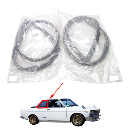 Rear Side Window Weatherstrip x2 for Nissan Datsun Bluebird 510 Wagon 1968-1973