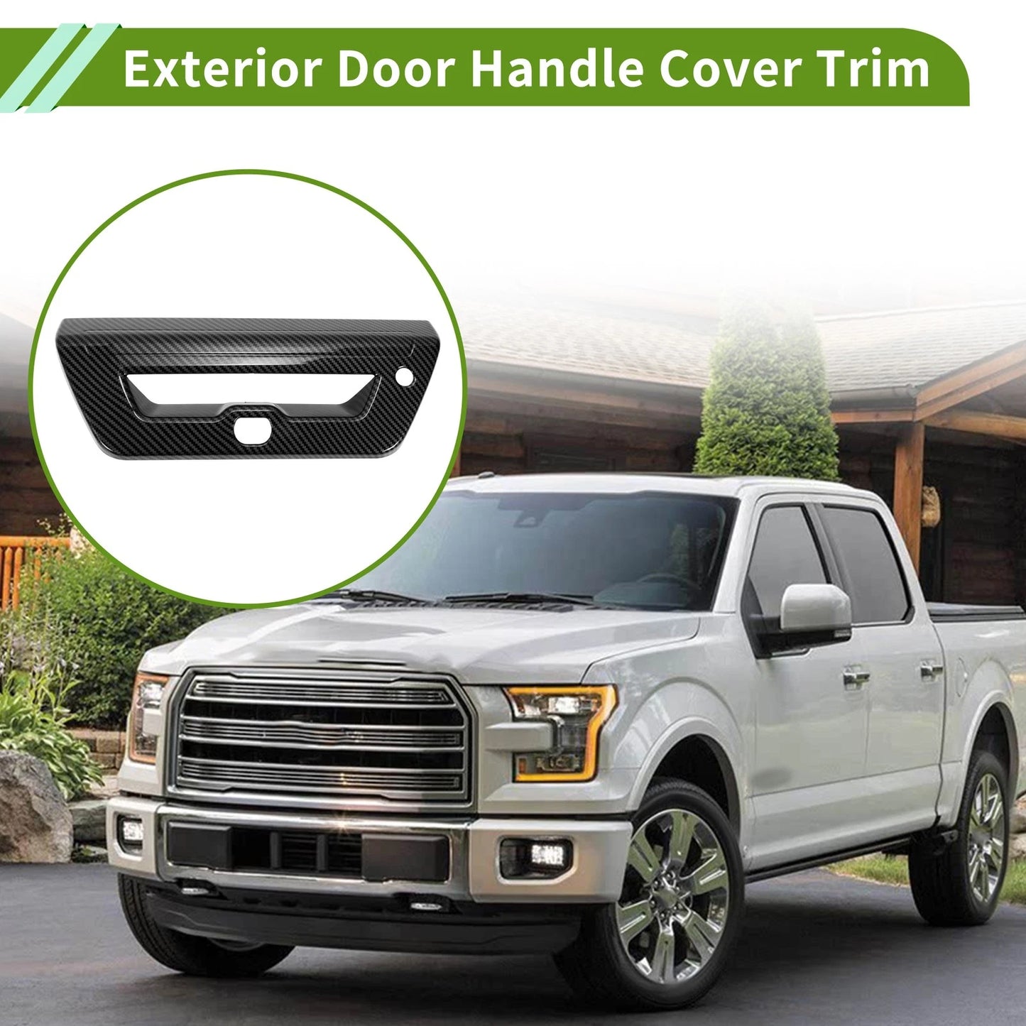 Exterior Trim Tailgate for Ford F150 (2015–2020) Black ABS 1 Pc