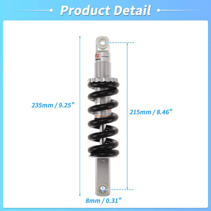 Shock Absorber 215mm 2000lbs for Bicycle Motorcycle (2000–2023)
