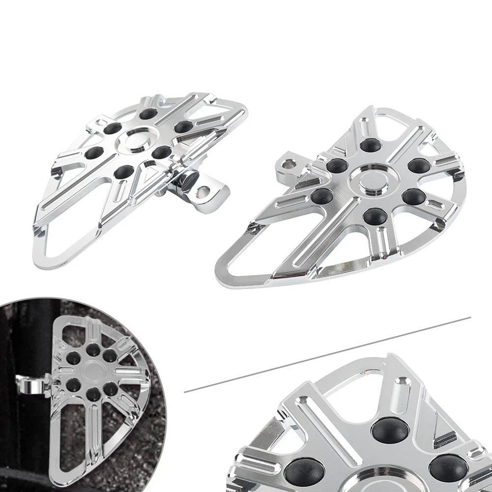 2X Rear Passenger Footrest Floorboard for Harley Touring Softail  Chrome