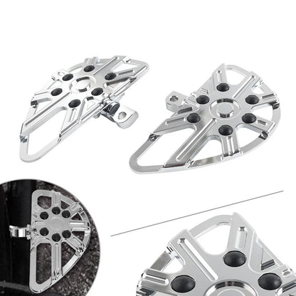 2X Rear Passenger Footrest Floorboard for Harley Touring Softail  Chrome