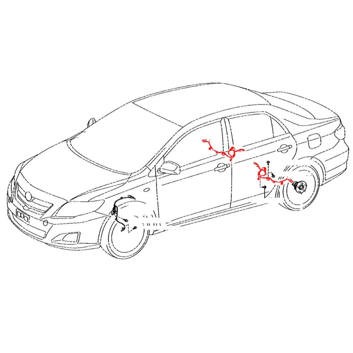 Skid Control Sensor Wire Set for Toyota Corolla Altis (2014–2020)