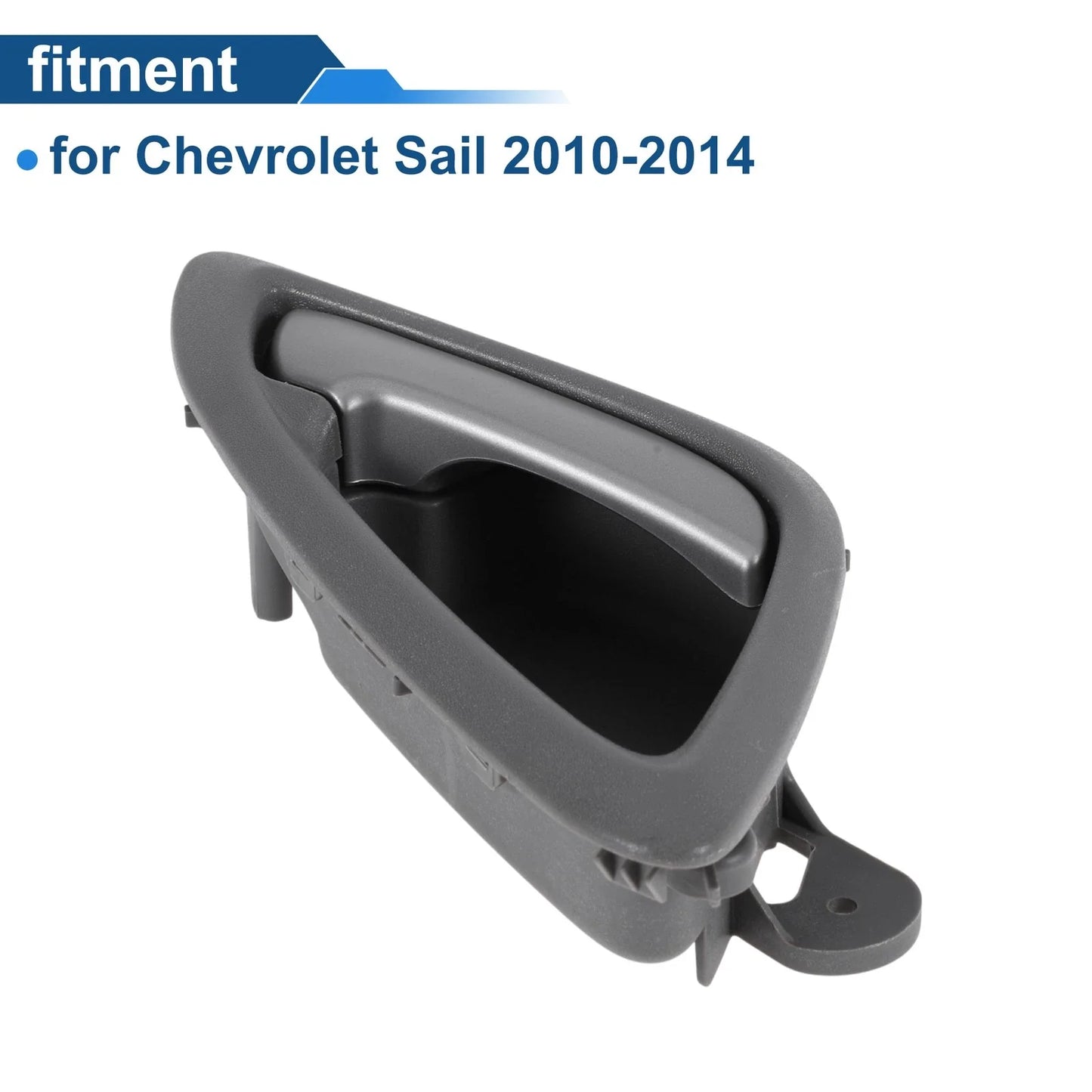 Front Driver Side Interior Door Handle for Chevrolet Sail (2010-2014) Gray Chrome