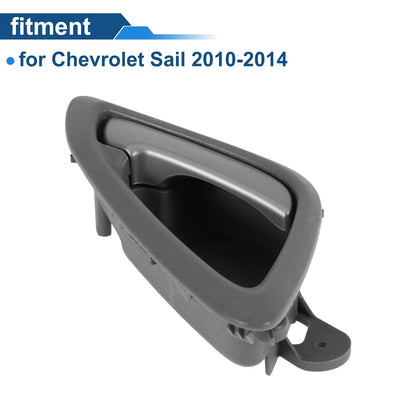 Front Driver Side Interior Door Handle for Chevrolet Sail (2010-2014) Gray Chrome