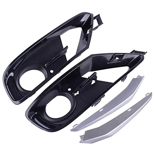 4Pcs ABS Front Bumper Fog Light Grille Cover Trim for BMW 3 Series (2012-2019)