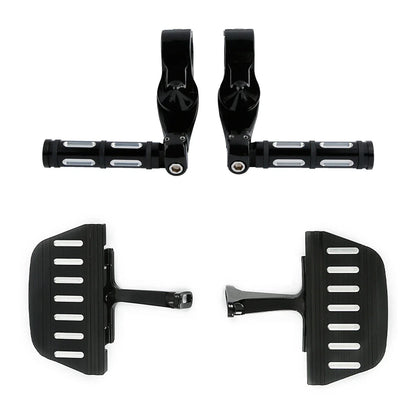 Rear Passenger Floorboards & Highway Foot Pegs for Harley Street Glide (93-25)