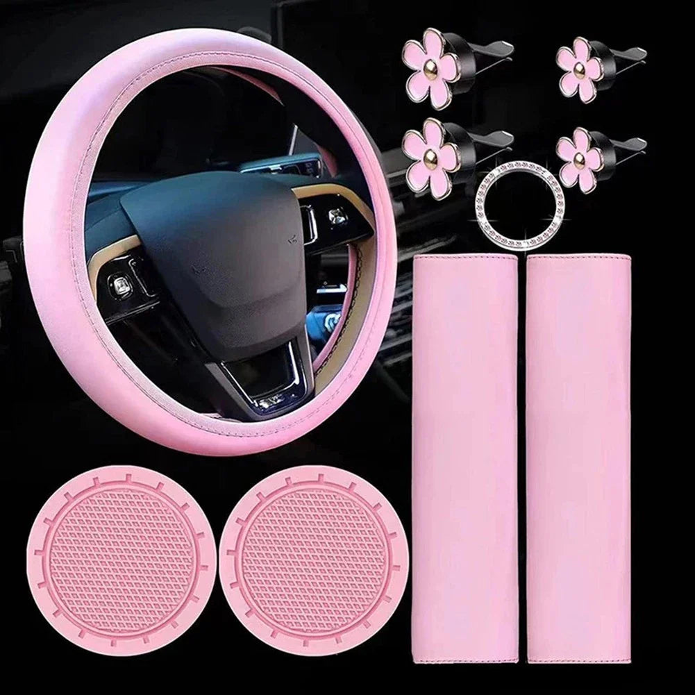 10 x Car Accessories Including Steering Wheel Cover for All Cars