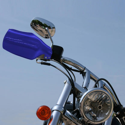 Pair Blue Plastic Hand Guards for Yamaha Motorcycle