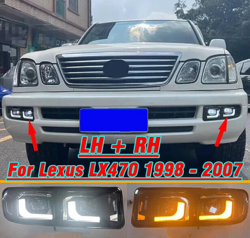 Front Bumper LED Fog Light Assembly for Lexus LX470 (1998–2007)