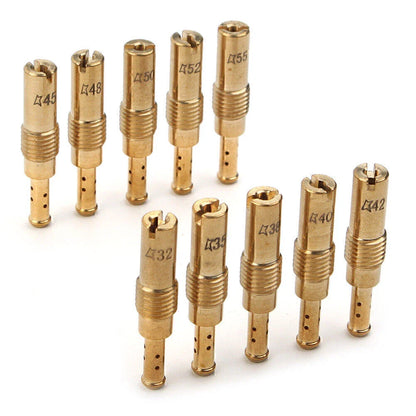10 Pcs Carburetor Pilot Slow Jets for PWK Mikuni OKO KOSO (32-55)