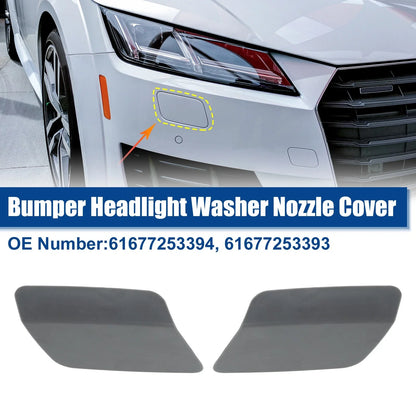 Pair Front Bumper Headlight Washer Nozzle Cover Cap for BMW 328i