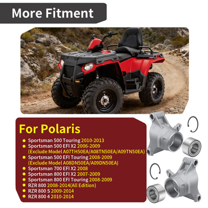 2X Rear Wheel Carrier & Bearing Kit for Polaris RZR 800 (2008–2014)