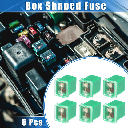 6 Pcs Mini Box Fuse 40 Amps for Pickup Trucks Cars (Universal)