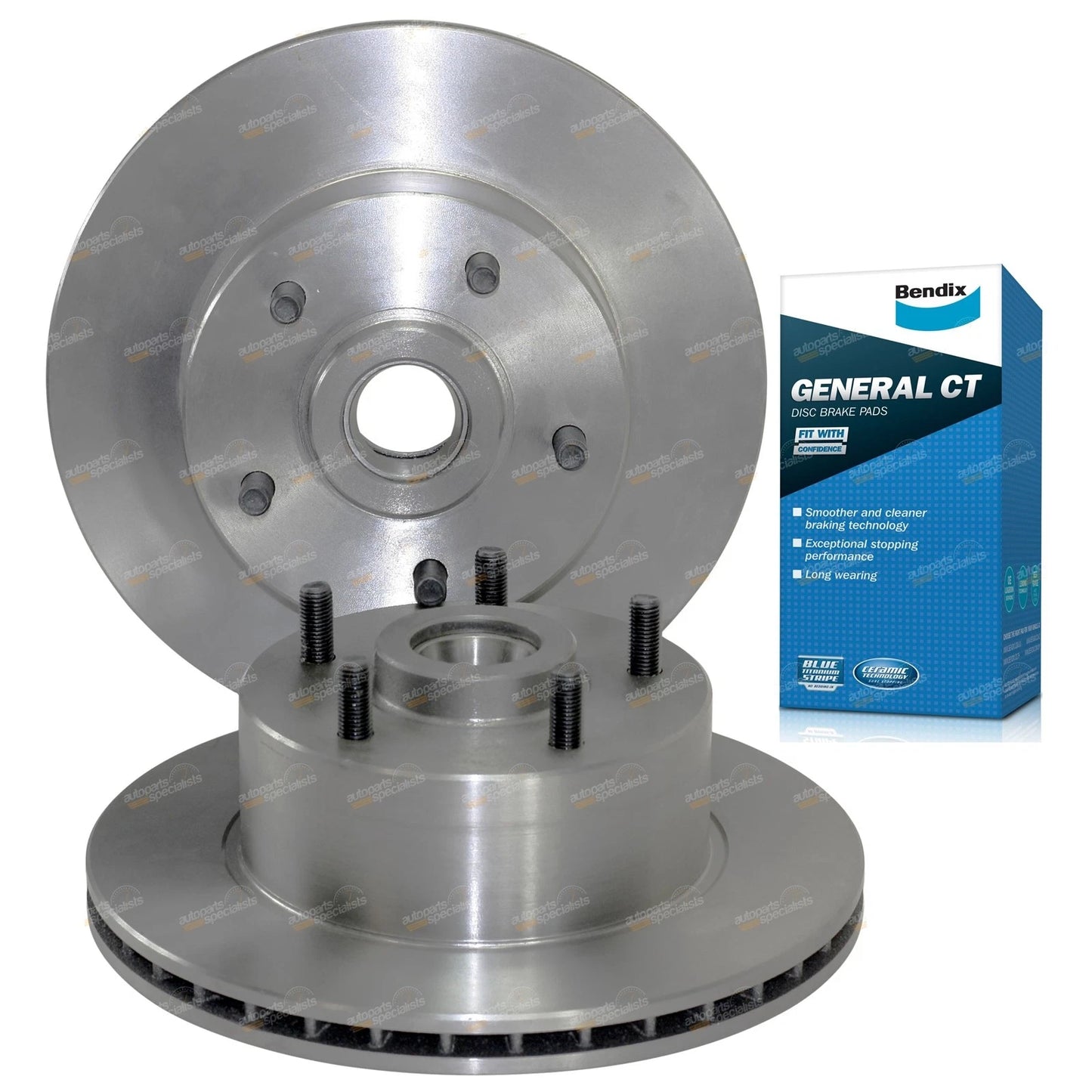 Front Disc Rotors Brake Pads Set for Holden Commodore (1986–1992)