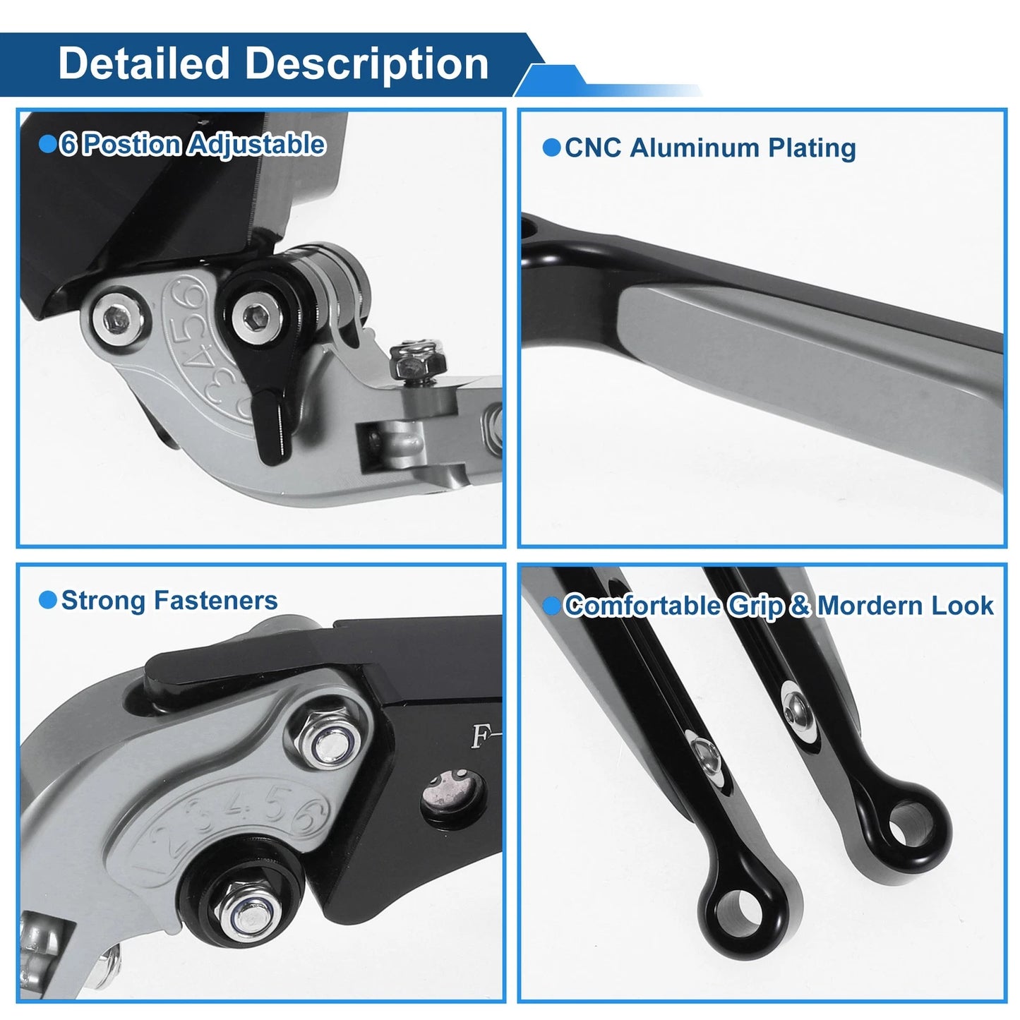 Adjustable Brake Clutch Levers for Kawasaki Z1000SX (2017–2020) 1 Pair