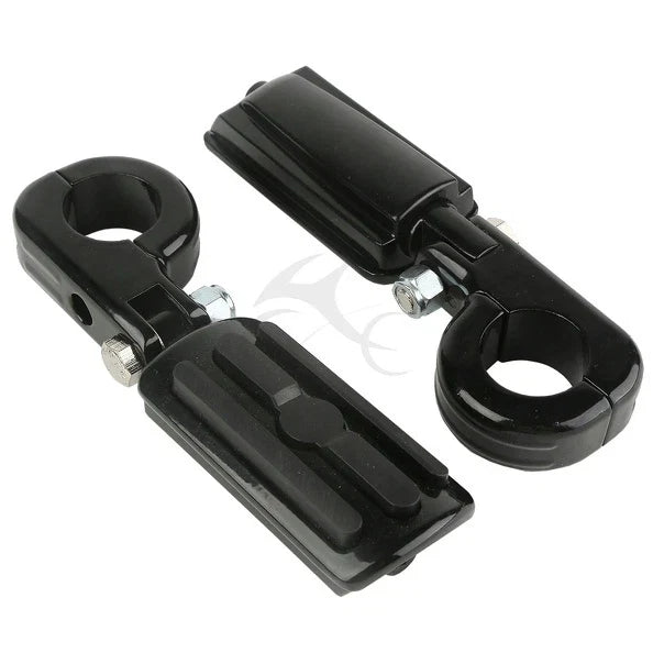 32mm Black Highway Engine Guard Bar Foot Pegs for Harley Dyna
