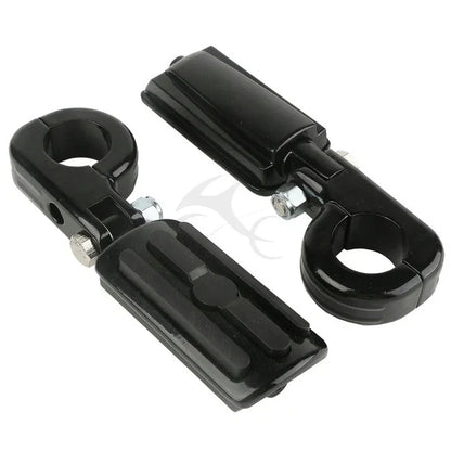 32mm Black Highway Engine Guard Bar Foot Pegs for Harley Dyna
