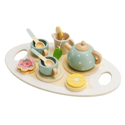 15Pcs Tea Set for Kids - Western Playing Dishes