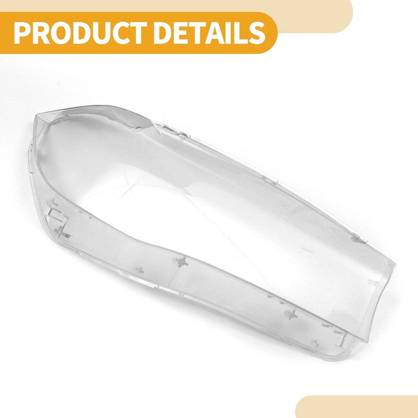 1 Pc Front Right Headlight Lens Cover for BMW X5 (2014-2018) Clear