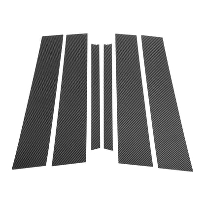 6 Pcs Pillar Window Trim for Chevy Equinox (2018–2023) Carbon Fiber Black