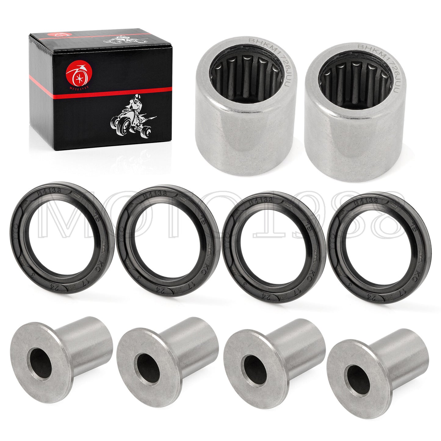 2X Front Upper A Arm Bushing Seal for Suzuki Quadsport Z400 (2003–2014)