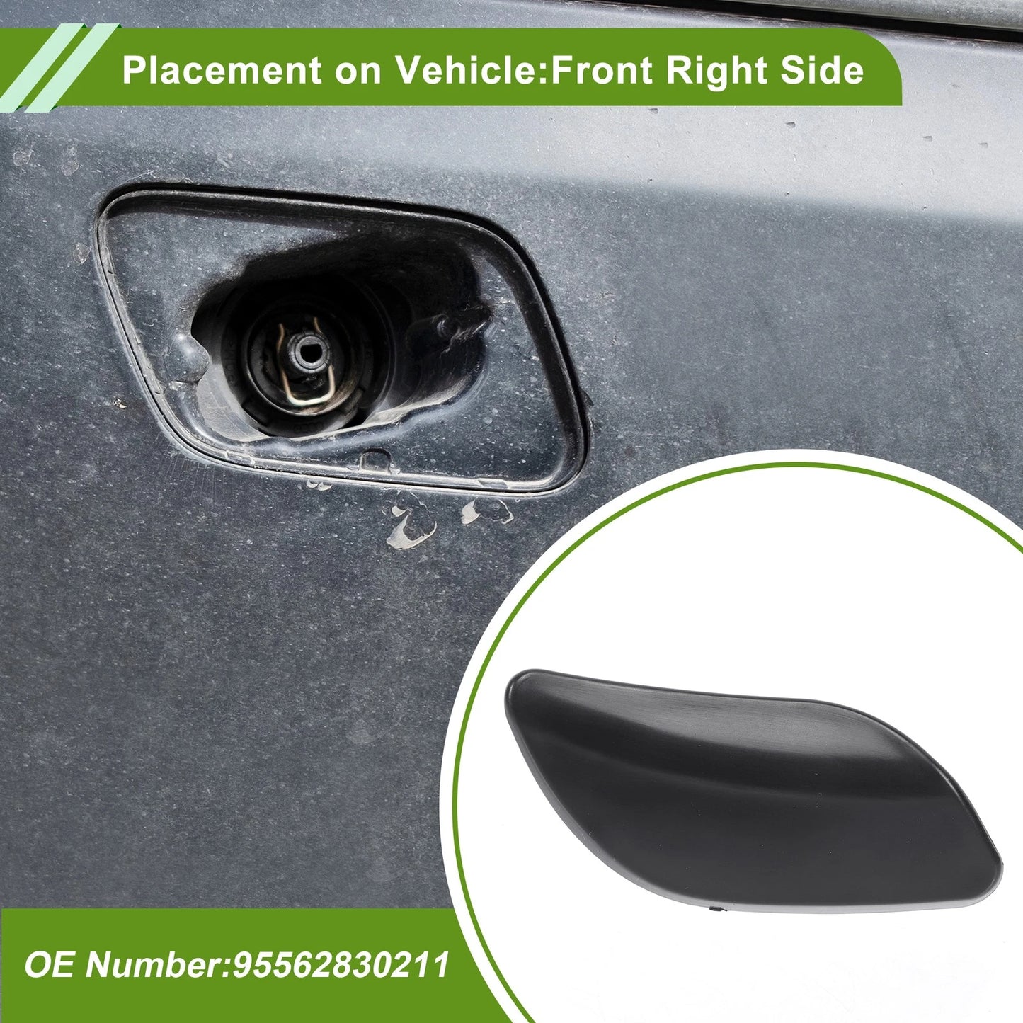 Right Washer Nozzle Cover Cap No. 95562830211 for Porsche Cayenne (2008–2010)
