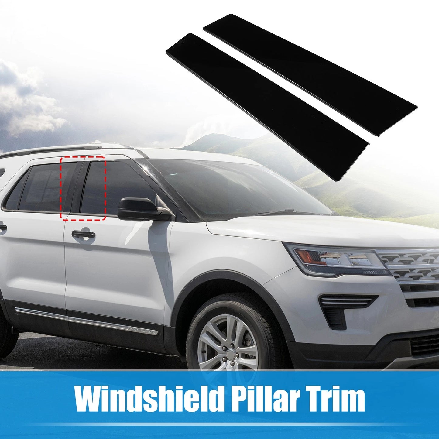 Set of 2 Windshield B Pillar Trim BB5Z-7820555-BB for Ford Explorer (2011)
