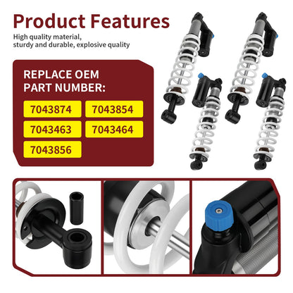 Set of 2 Front Rear Air Shocks for Polaris Scrambler 850 (2013–2025)