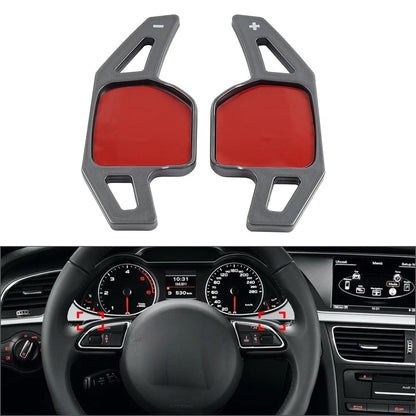 Black Carbon Fiber Interior Door Lock Button Cover Trim for Audi TT TTRS (2008–2014)