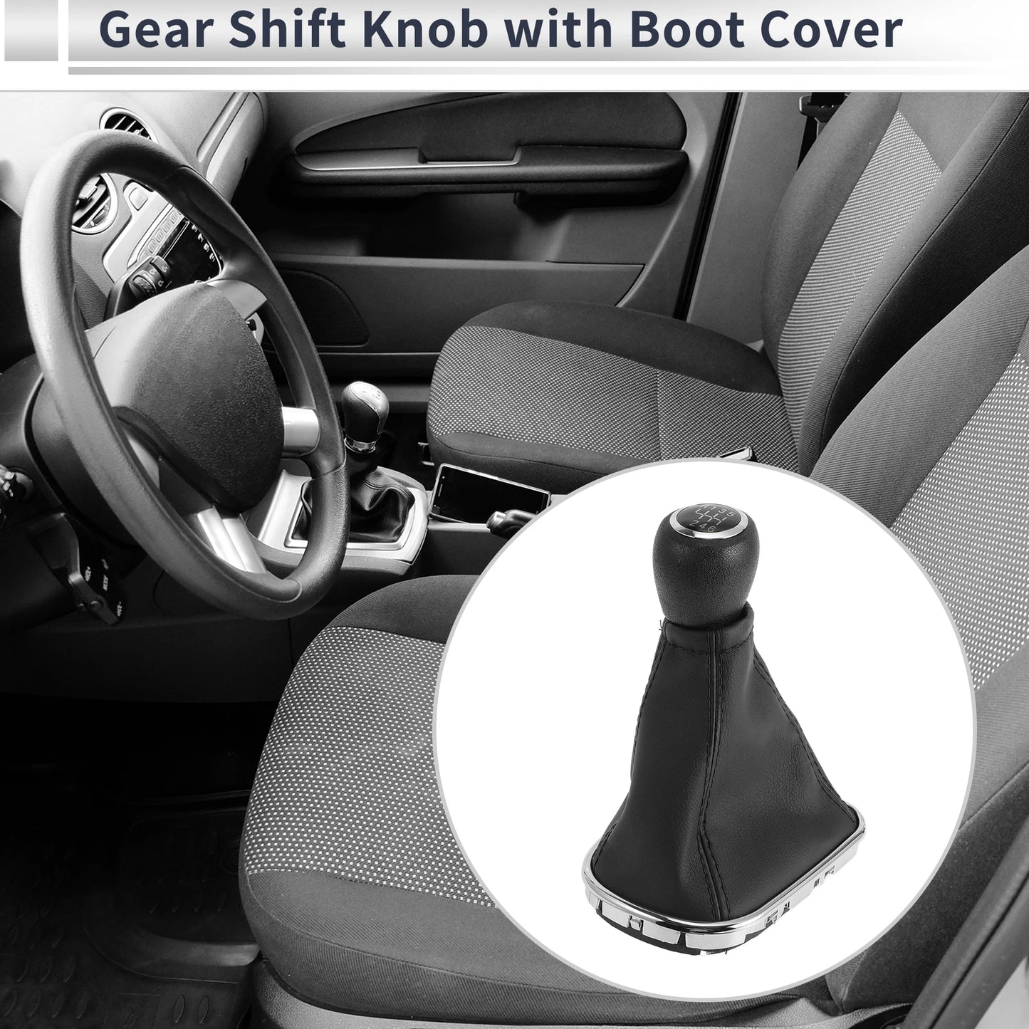 6 Speed Gear Shifter Knob with Cover for Chevrolet Cruze (2010–2015)
