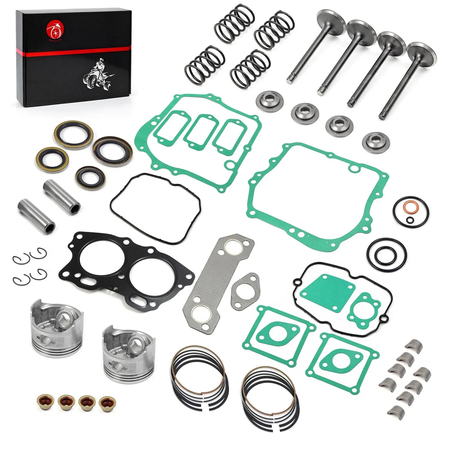 Piston & Intake Exhaust Valve & Gasket Kit for EZGO Robin 350cc (1996–2002)