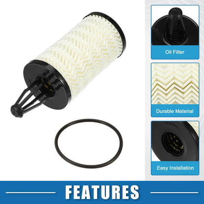 4 Pcs Engine Oil Filter with O Ring for Mercedes C300 (2015-2021)