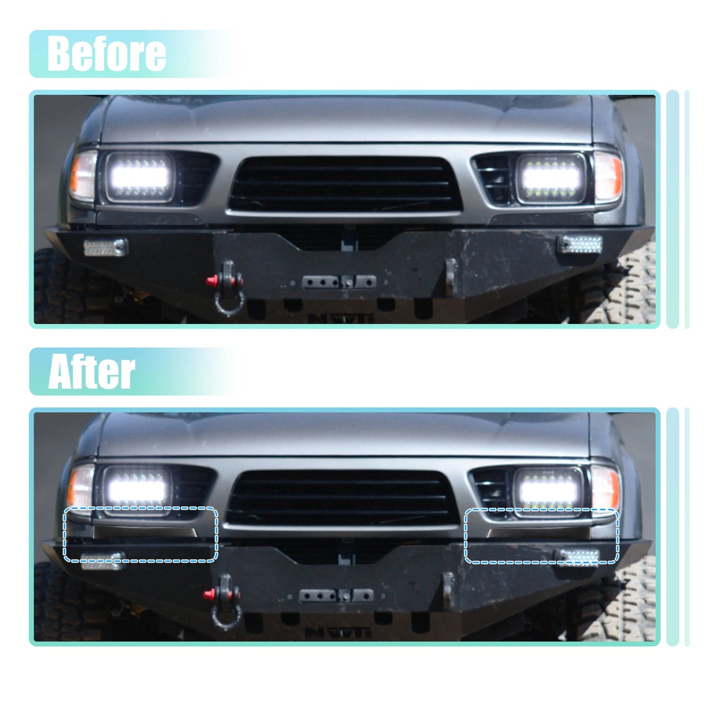 Pair Front Headlight Bumper Grille Filler for Toyota  52513-35020 52512-35020