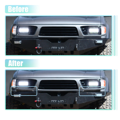 Pair Front Headlight Bumper Grille Filler for Toyota  52513-35020 52512-35020