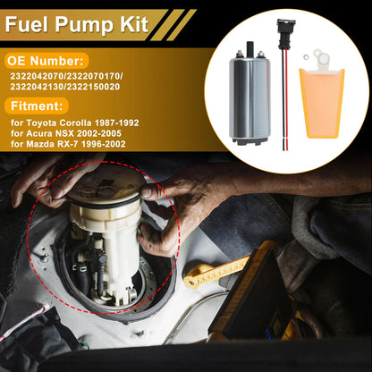 Set of 2 Metal Electric Fuel Pumps for Toyota Corolla (1987–1992) 2322042070