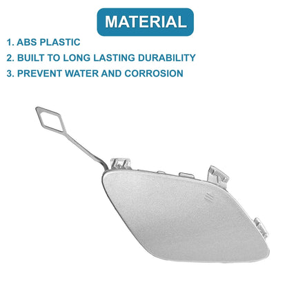 Front Bumper Tow Hook Cover for Mercedes-Benz E250 (2014-2015) Silver Tone