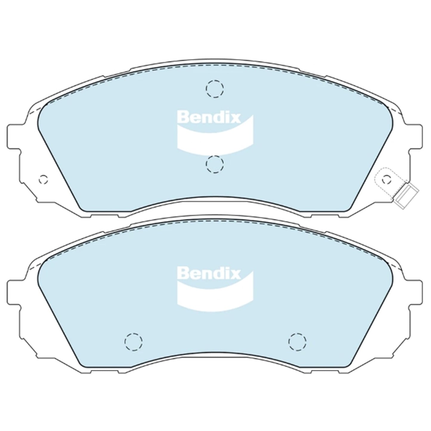 Set of 4 Bendix HD Front Disc Brake Pads for Kia Grand Carnival (2006–2015)