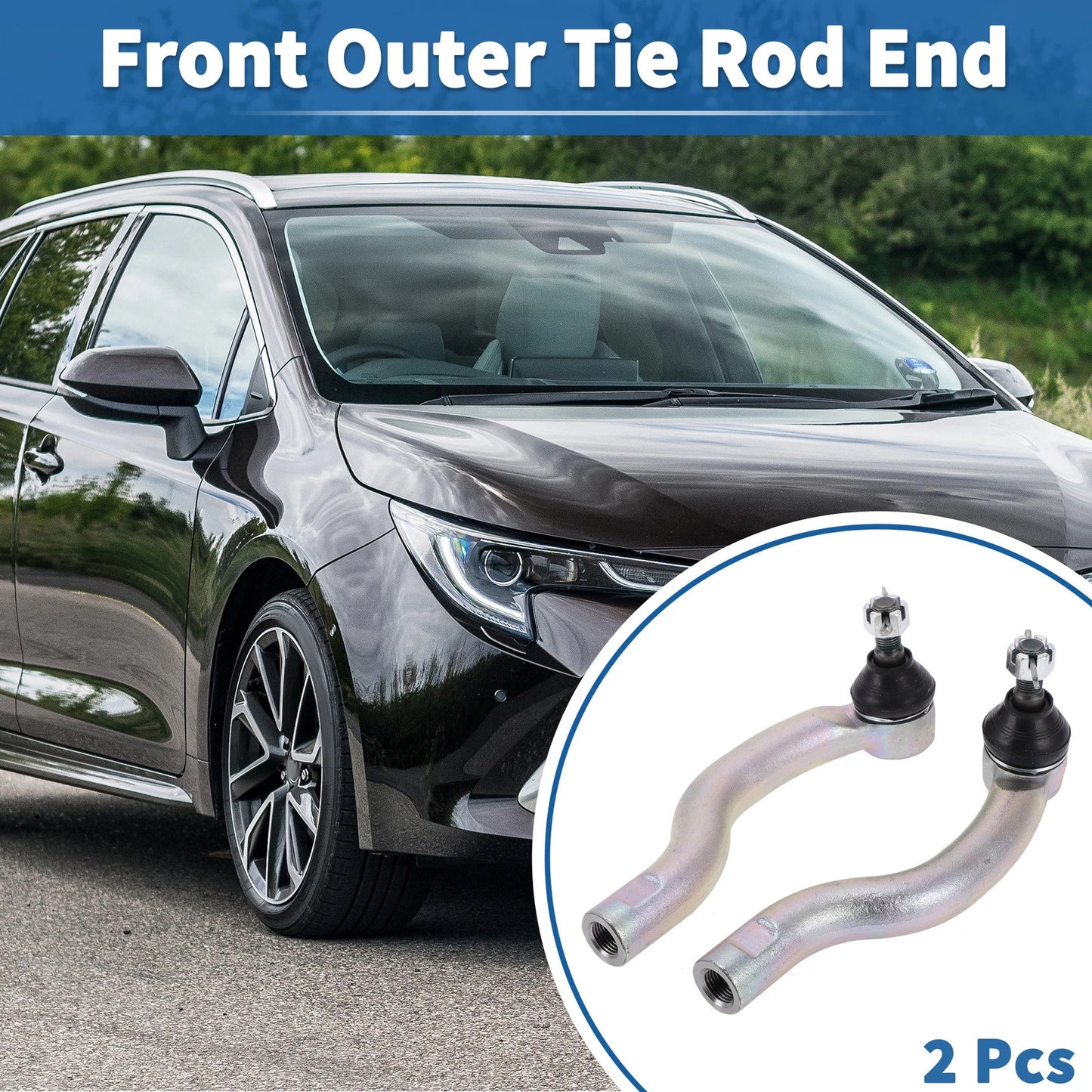 2X Front Outer Tie Rod Ends for Toyota RAV4 (2006–2019) No. 4504749135