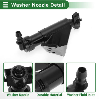 Front Passenger Side Headlight Washer Nozzle for Hyundai Santa Fe (2013–2018) No.986722W000